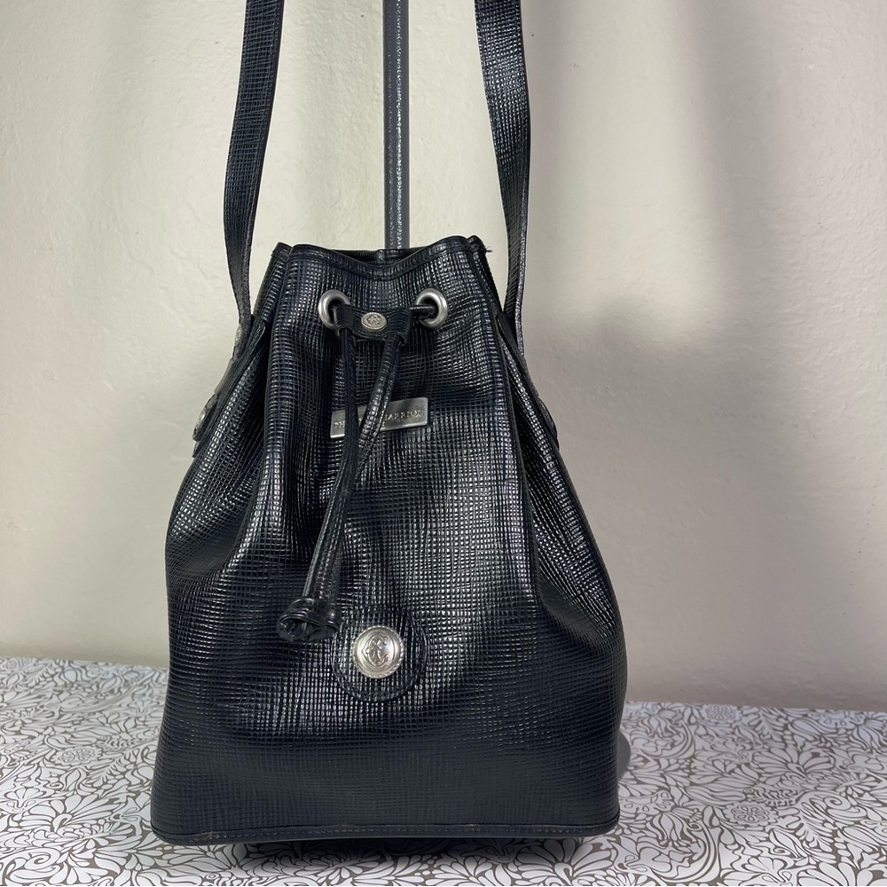 Philippe Charriol Paris Vintage Epi Leather Bucket Shoulder Crossbody Bag